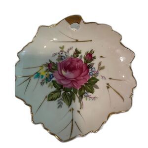 Vntg Badcock Grannycore Furniture Rose Trinket Dish Advertising Gift Collectible